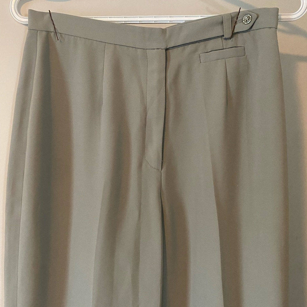 Sage Green Pleated Trousers